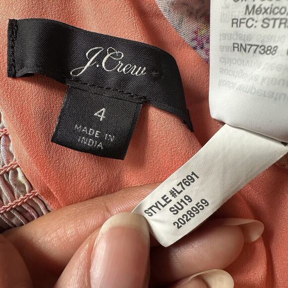 J Crew Peasant Cottagecore Ditsy Floral Maxi Long Dress Pink Sweetheart Coquette - Picture 13 of 17